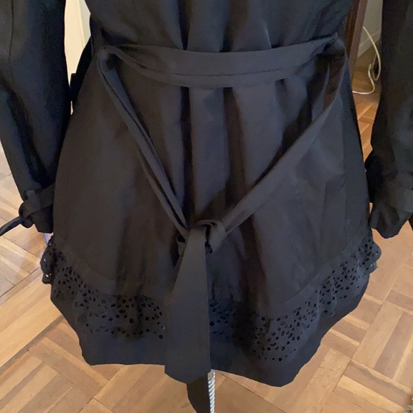 Betsey Johnson coat/rain coat with pockets and great heart buttons - Picture 5 of 13